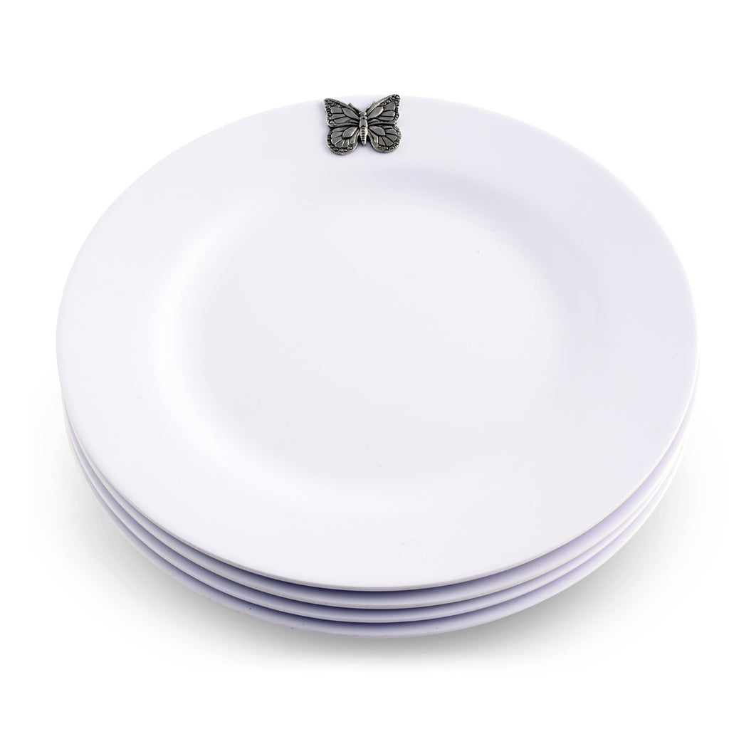 Butterfly Melamine Lunch Plates Set of 4