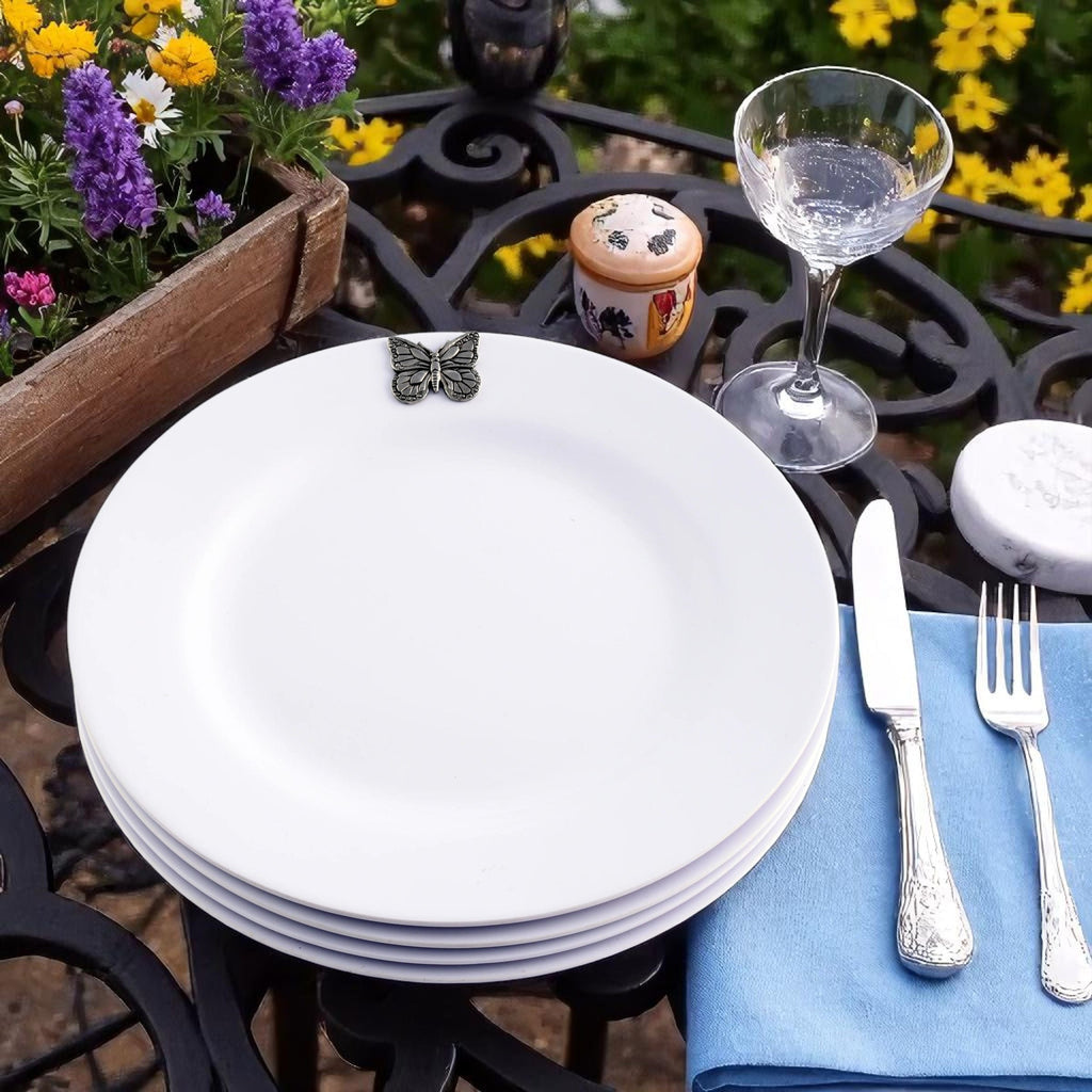 Butterfly Melamine Lunch Plates Set of 4