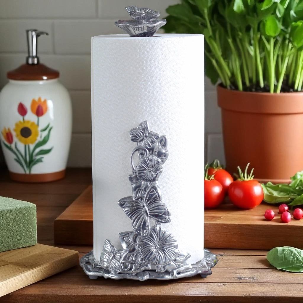 Butterfly Paper Towel Holder in Sculptural Metal