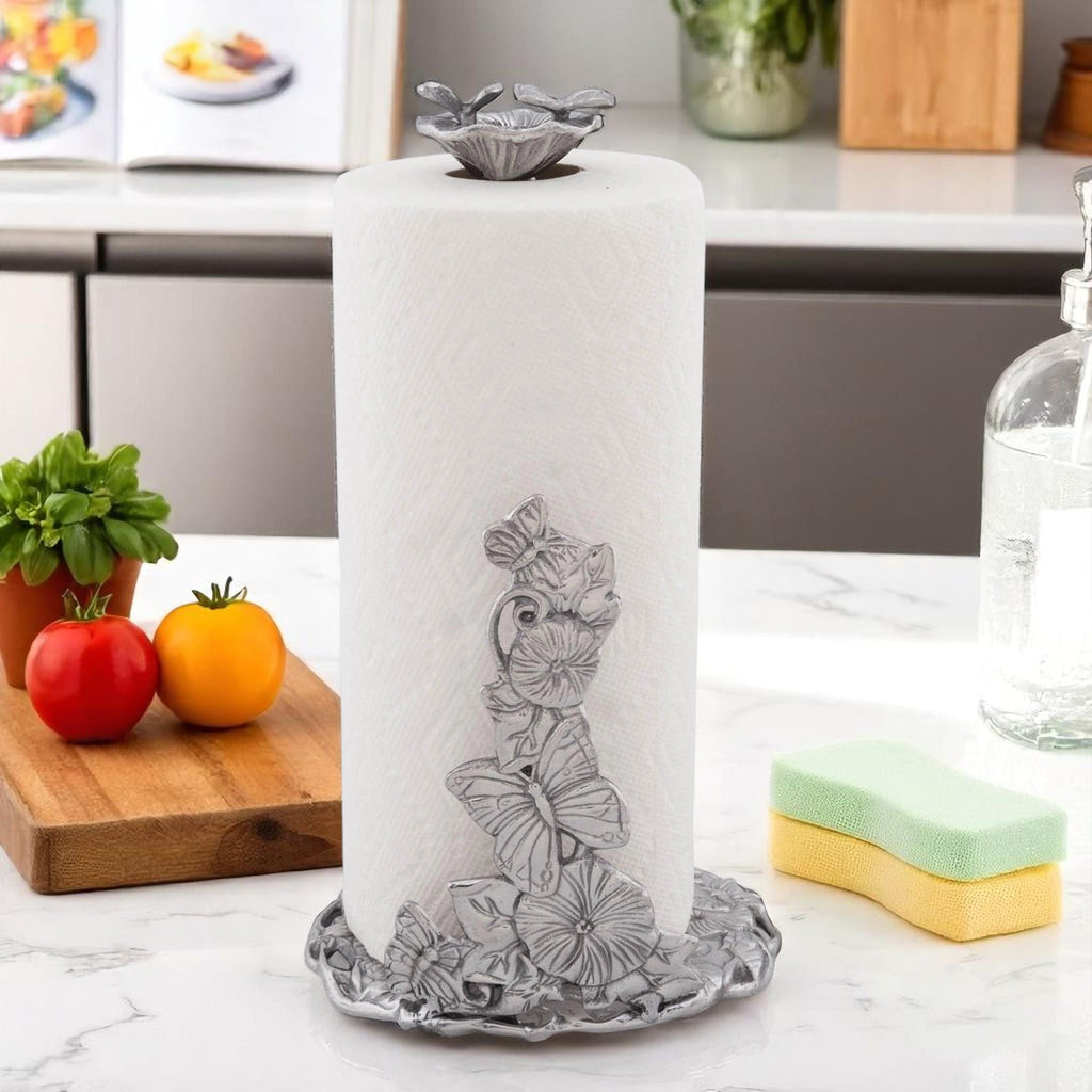Butterfly Paper Towel Holder in Sculptural Metal
