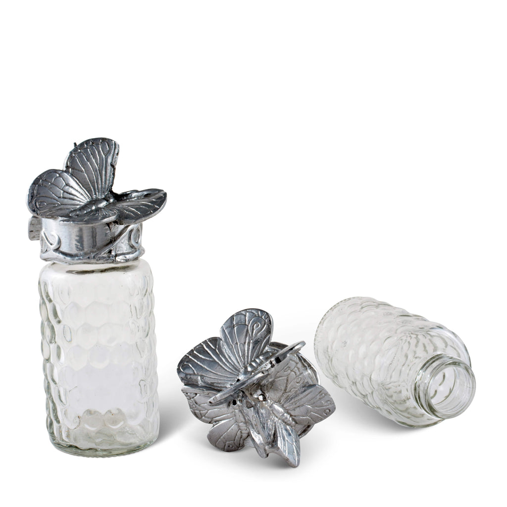 Butterfly Salt and Pepper Set in Stainless Steel