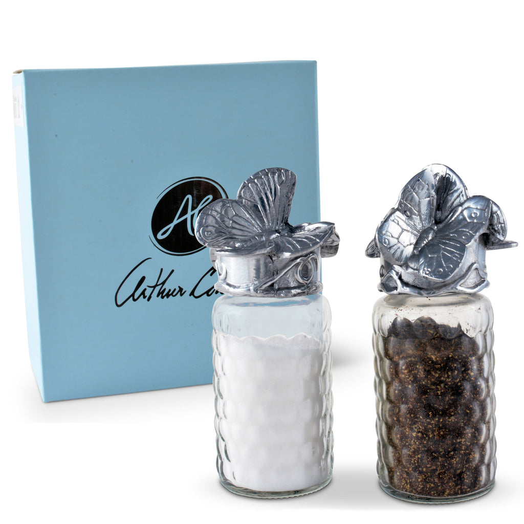 Butterfly Salt and Pepper Set in Stainless Steel