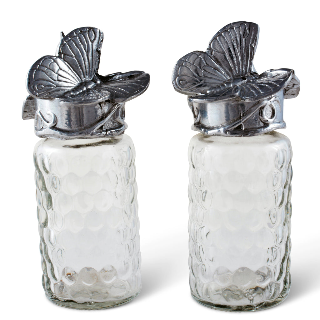 Butterfly Salt and Pepper Set in Stainless Steel