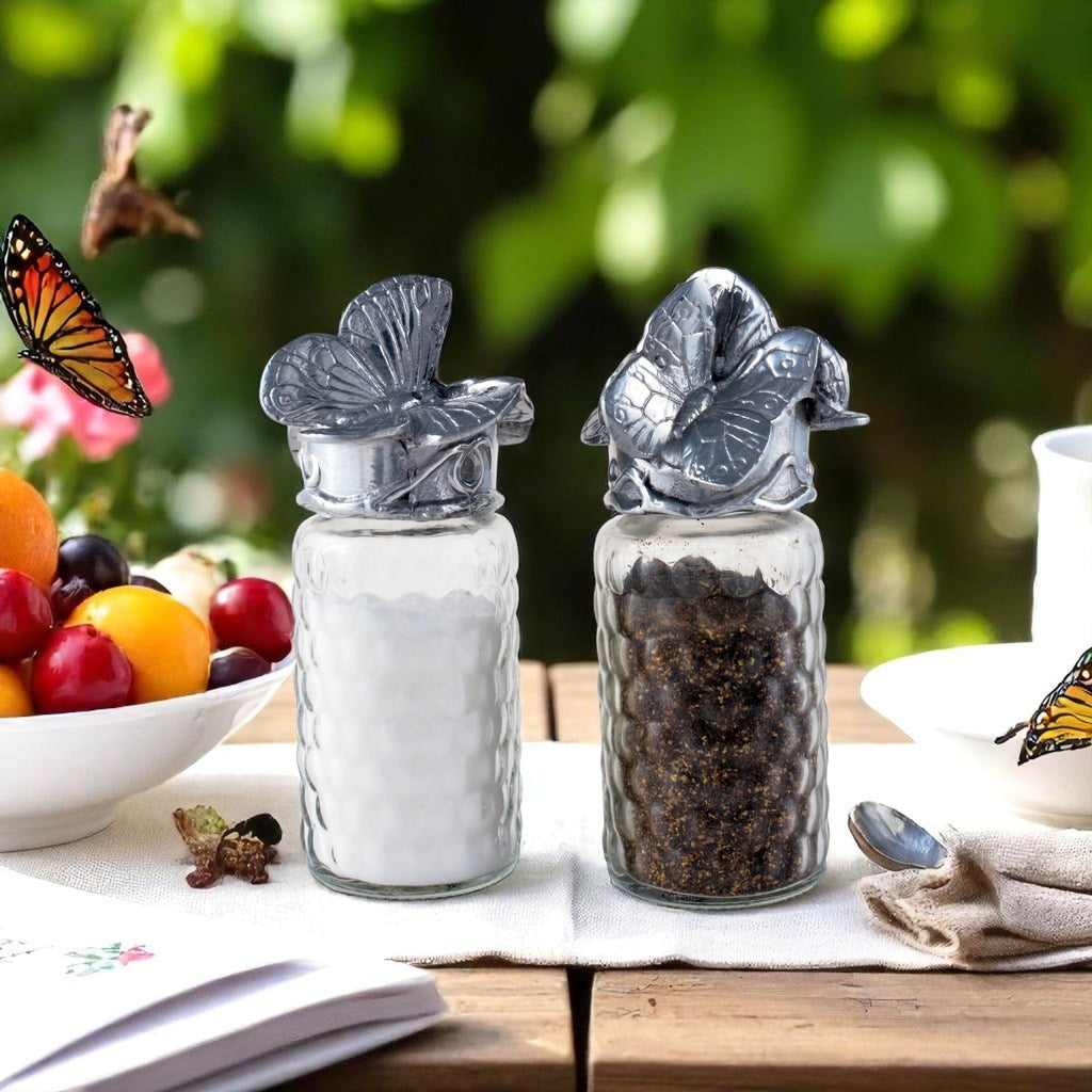Butterfly Salt and Pepper Set in Stainless Steel