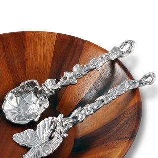 Butterfly Salad Serving Set in Sculptural Metal
