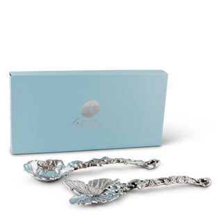 Butterfly Salad Serving Set in Sculptural Metal