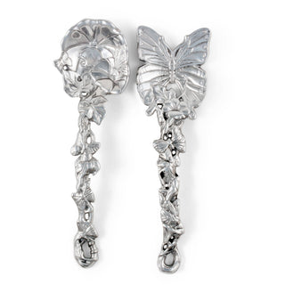 Butterfly Salad Serving Set in Sculptural Metal