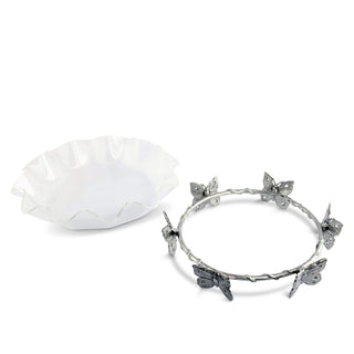 Butterfly Stand Acrylic Bowl 16 Inch