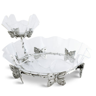 Butterfly Stand Acrylic Bowl 16 Inch