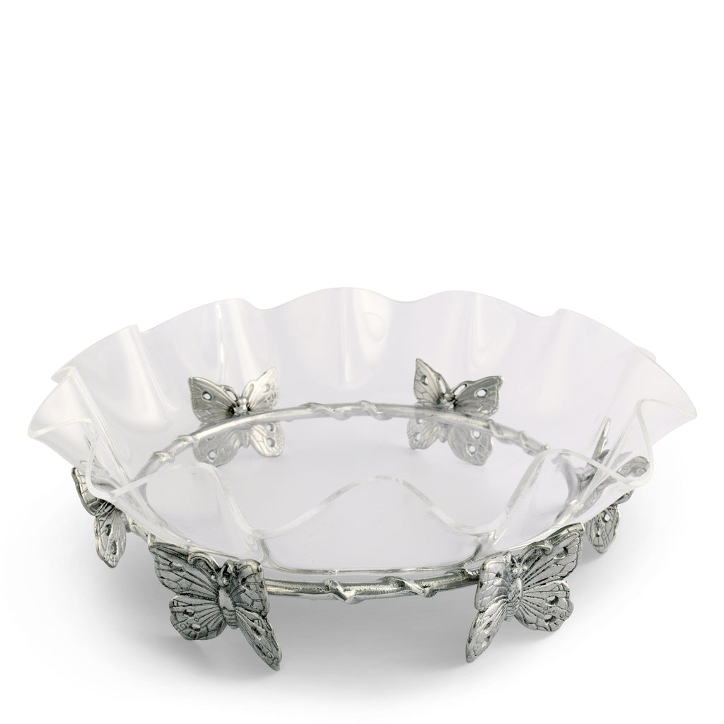 Butterfly Stand Acrylic Bowl 16 Inch