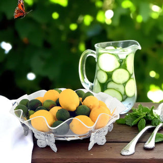 Butterfly Stand Acrylic Bowl 16 Inch