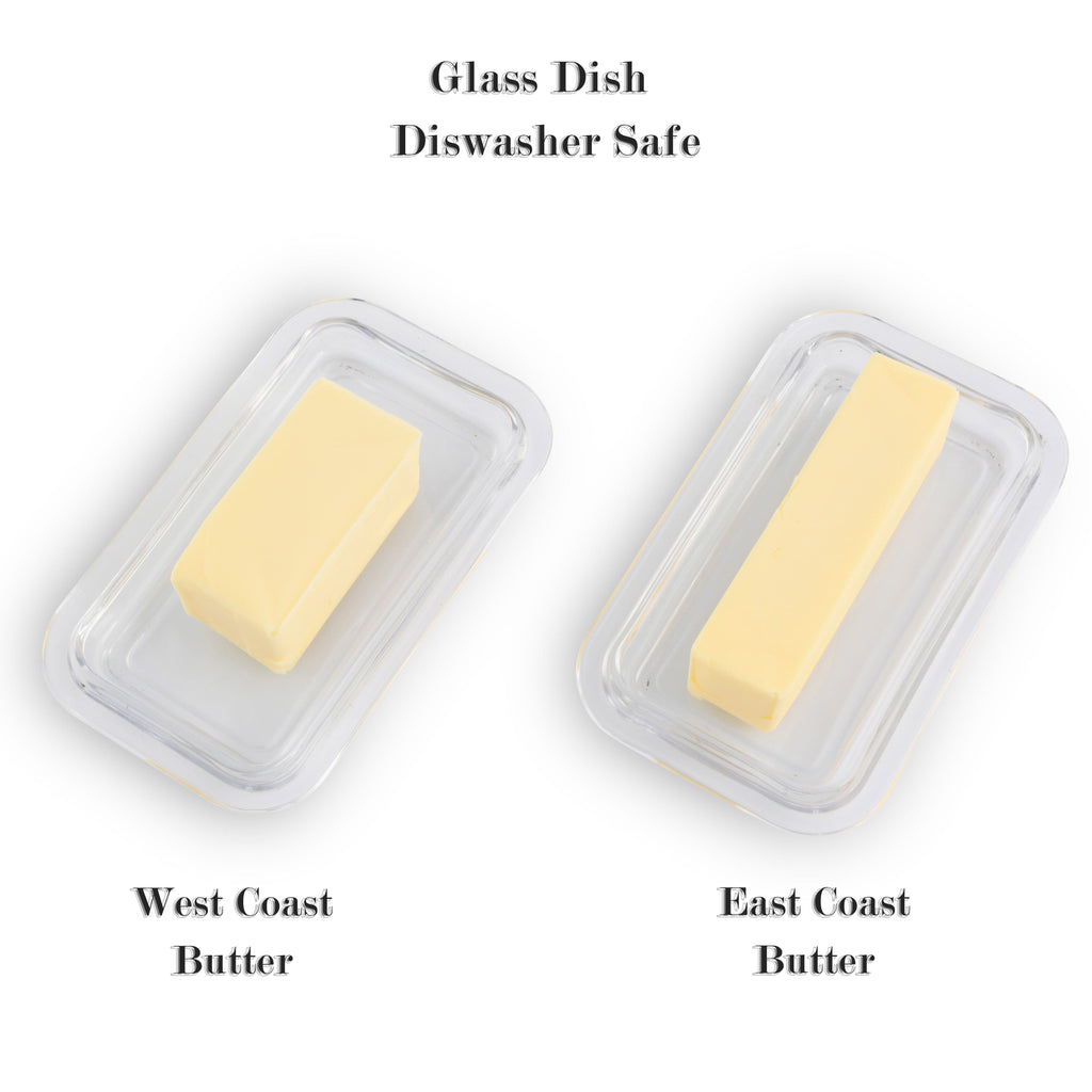 Glass Butterfly Butter Dish