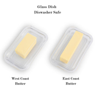 Glass Butterfly Butter Dish