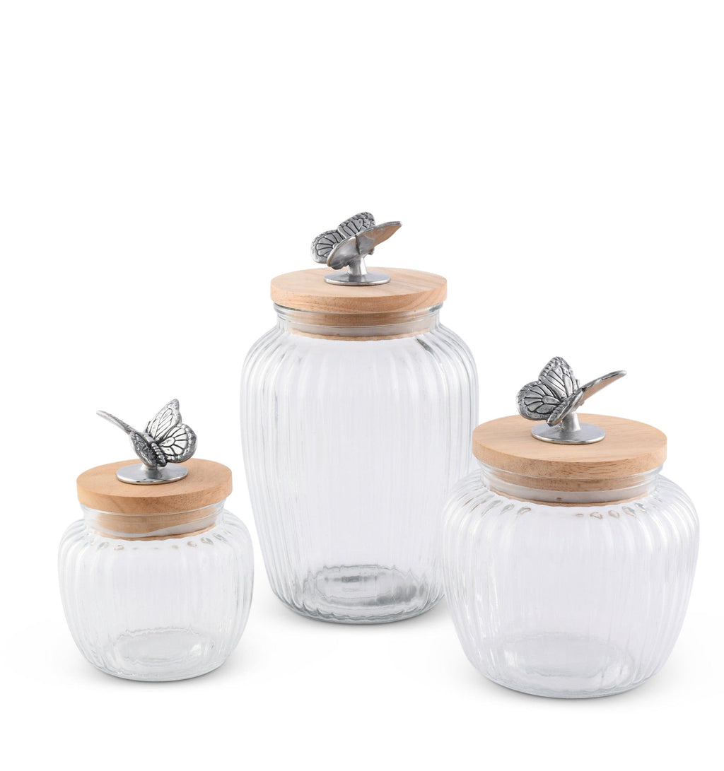 Butterfly Knob Glass Canister