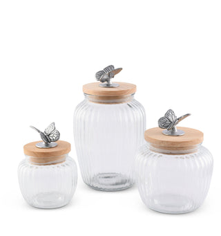 Butterfly Knob Glass Canister