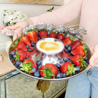 Butterfly and Dogwood Chip & Dip Serving Platter