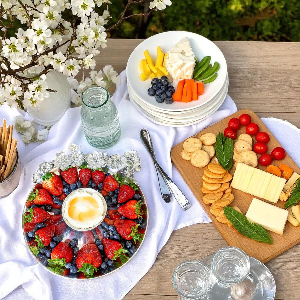 Butterfly and Dogwood Chip & Dip Serving Platter