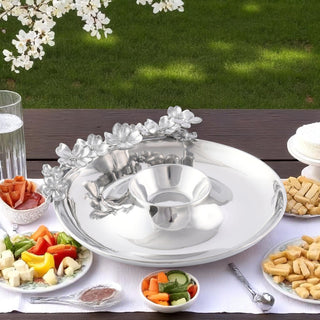 Butterfly and Dogwood Chip & Dip Serving Platter
