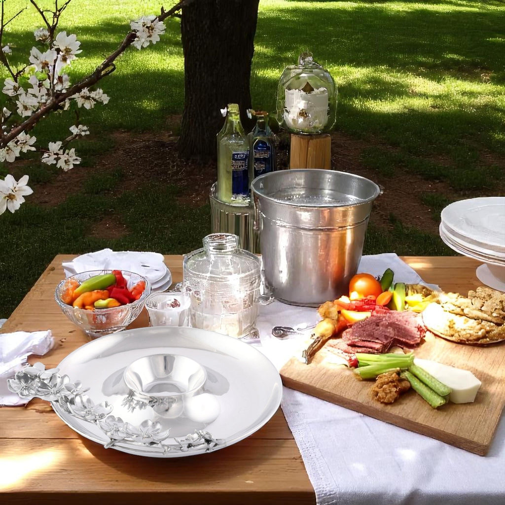 Butterfly and Dogwood Chip & Dip Serving Platter