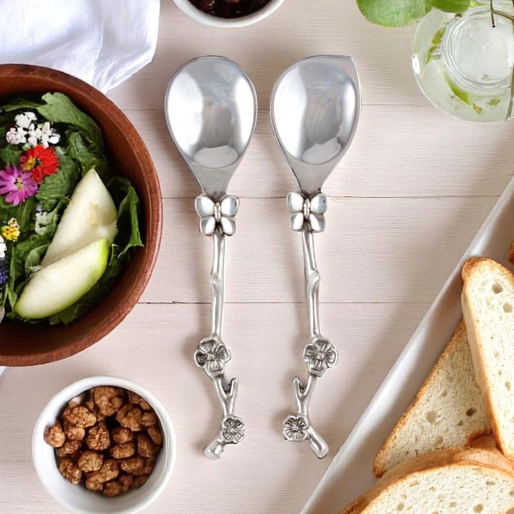 Butterfly Dogwood Salad Servers | Sculptural Serving Utensils