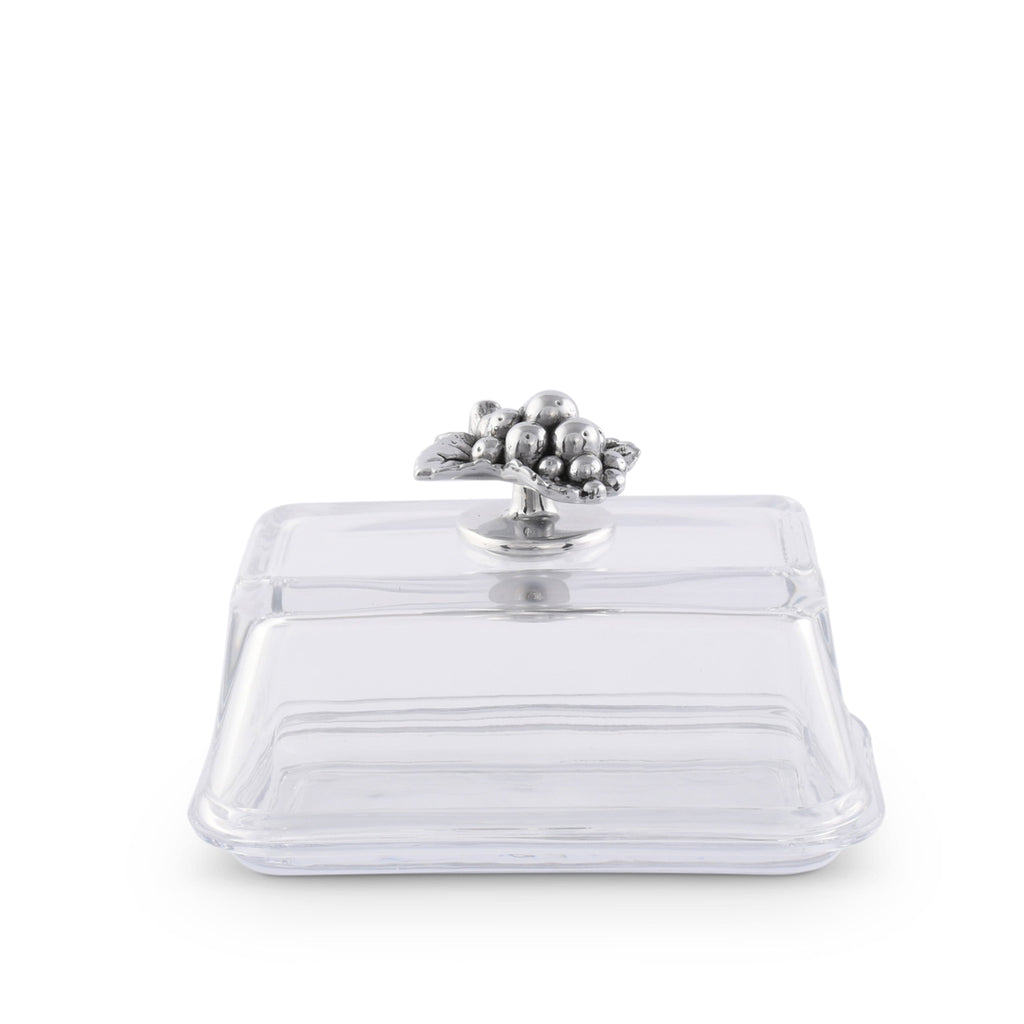 Grape Glass Butter Dish | Elegant Tabletop Accent
