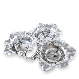 Grape Triple Bowl Appetizer Server | Elegant Table Décor Accent