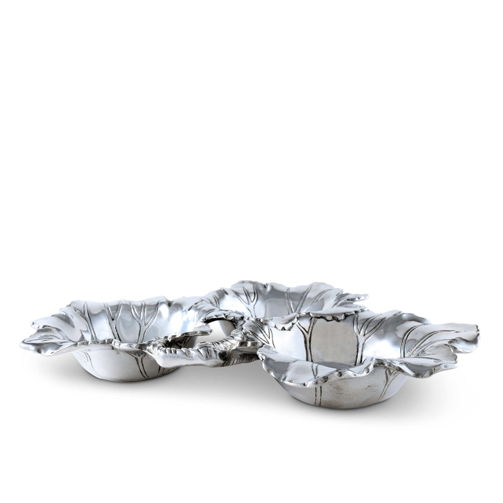 Grape Triple Bowl Appetizer Server | Elegant Table Décor Accent