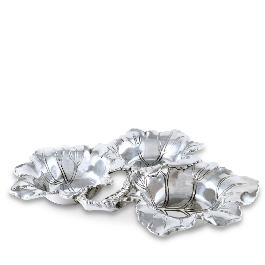 Grape Triple Bowl Appetizer Server | Elegant Table Décor Accent