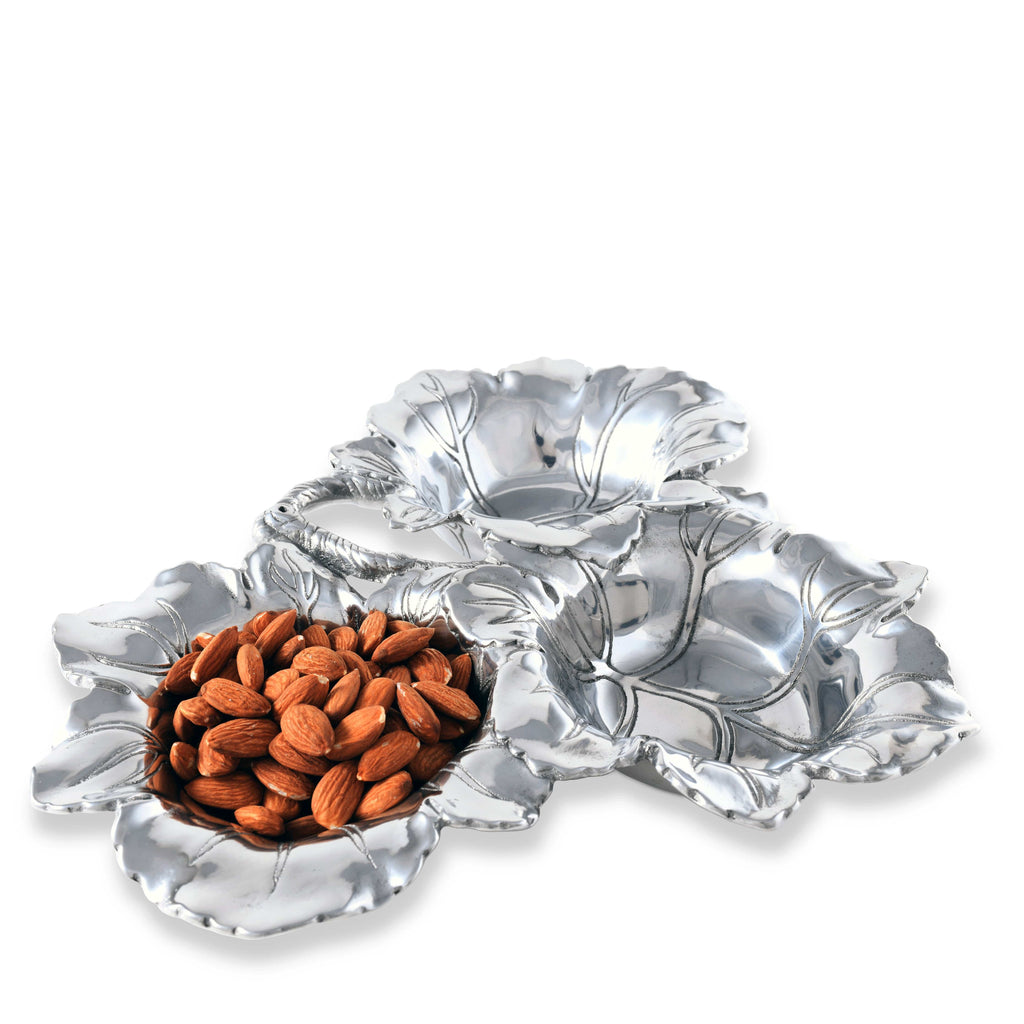 Grape Triple Bowl Appetizer Server | Elegant Table Décor Accent