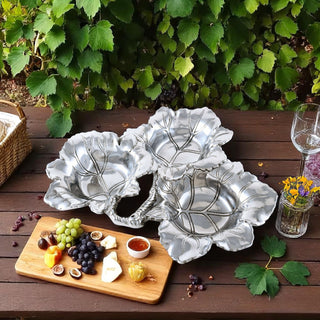 Grape Triple Bowl Appetizer Server | Elegant Table Décor Accent