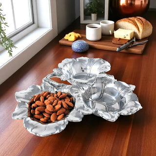 Grape Triple Bowl Appetizer Server | Elegant Table Décor Accent