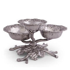 Grape 3-Tiered Footed Bowl | Elegant Table Décor & Entertaining Accent