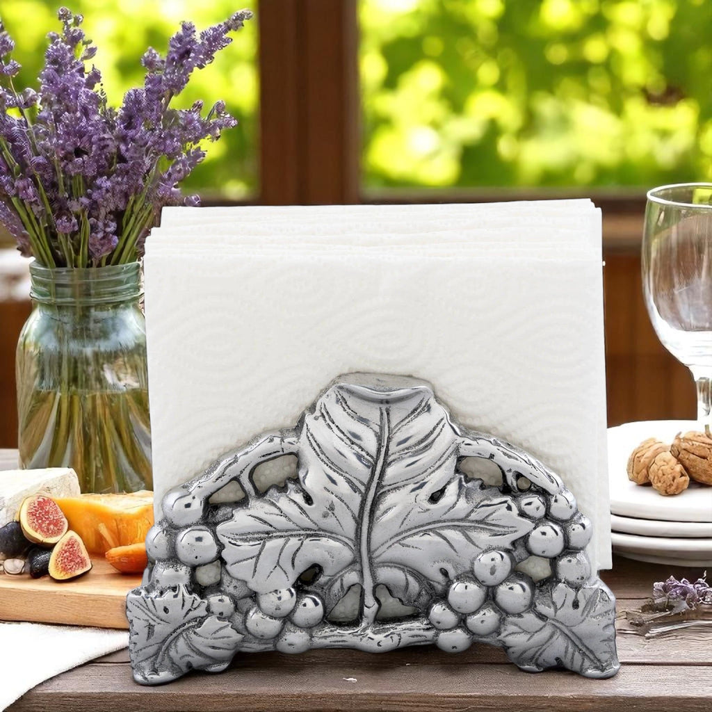 Grape 6-Inch Napkin Holder | Elegant Table Décor Accent