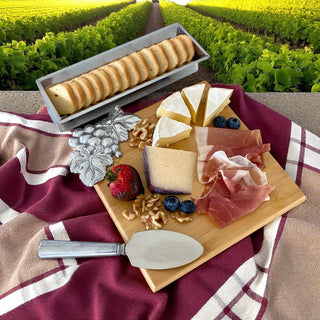 Grape Bamboo Cheese Set | Elegant Table Décor & Entertaining Accent