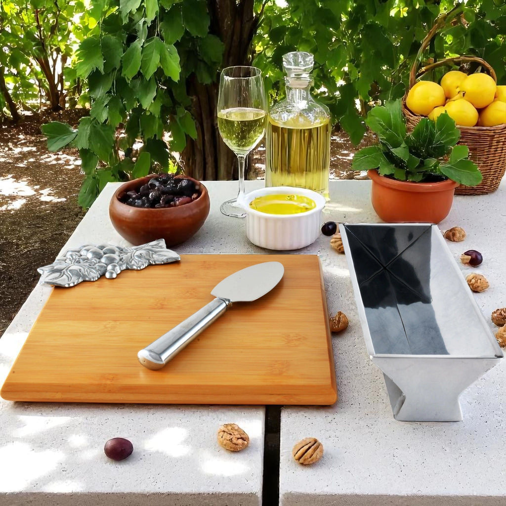 Grape Bamboo Cheese Set | Elegant Table Décor & Entertaining Accent