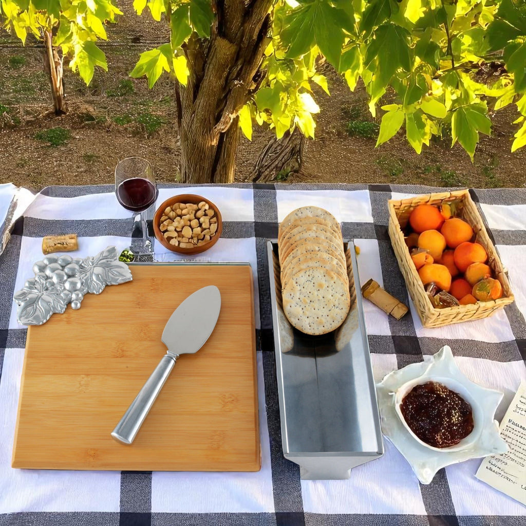Grape Bamboo Cheese Set | Elegant Table Décor & Entertaining Accent