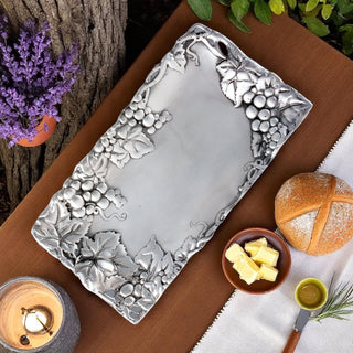 Grape Bread Tray 6x12 | Elegant Table Décor & Entertaining Accent