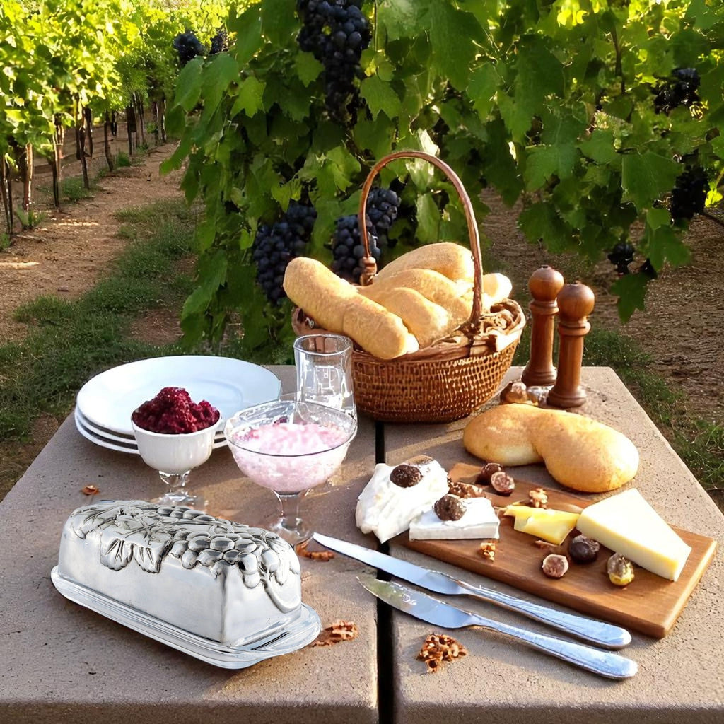 Grape Butter Dish Vineyard Table Accent