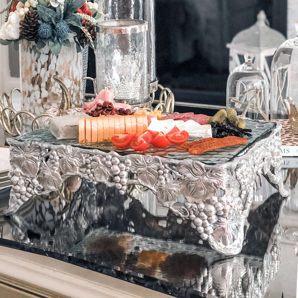 Grape Cake Pedestal Sheet | Elegant Table Décor & Entertaining Accent