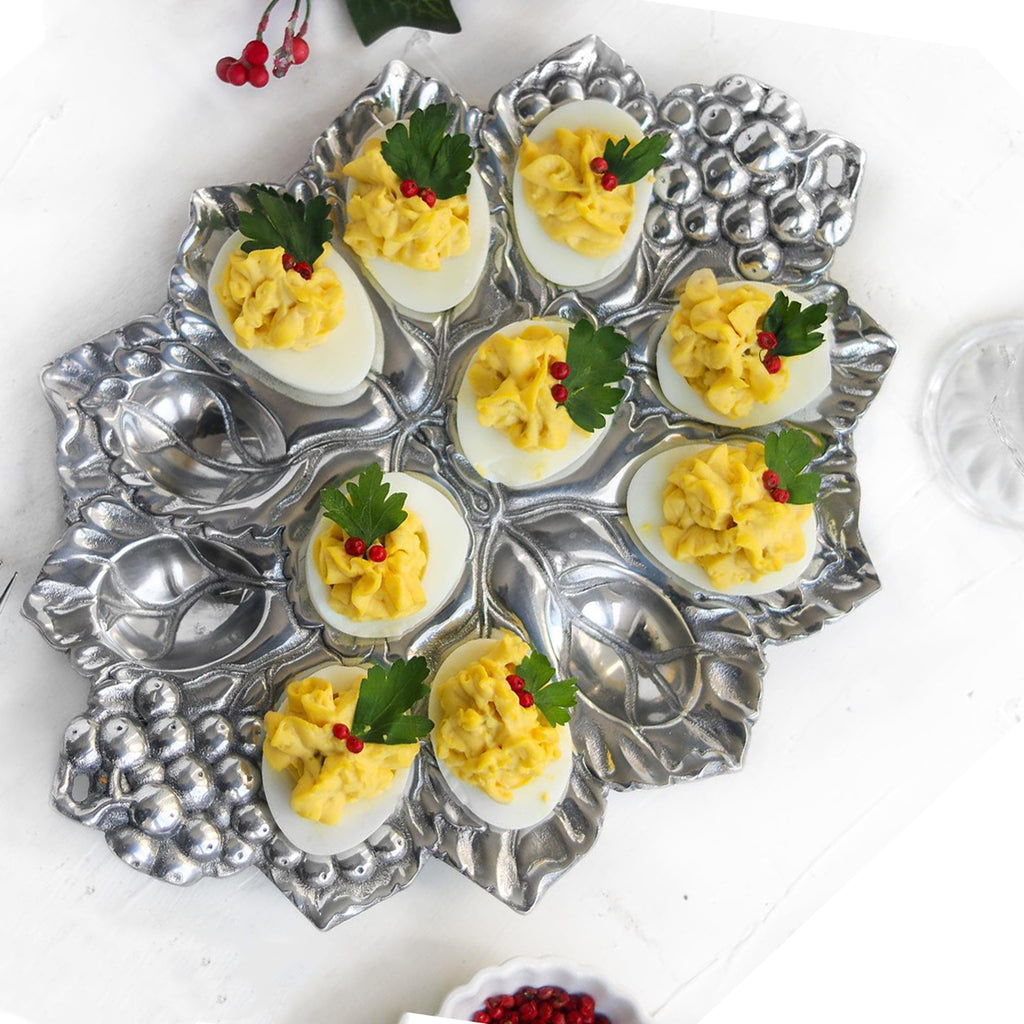 Grape Deviled Egg Holder | Elegant Table Décor & Entertaining Accent