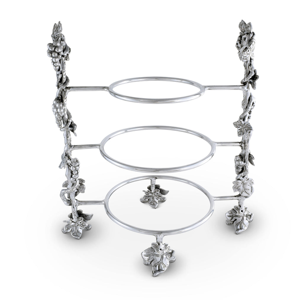 Grape Multi-Tiered Dinner Plate Caddy | Elegant Table Décor & Storage Accent