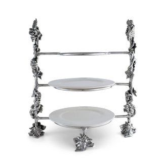 Grape Multi-Tiered Dinner Plate Caddy | Elegant Table Décor & Storage Accent