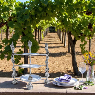 Grape Multi-Tiered Dinner Plate Caddy | Elegant Table Décor & Storage Accent