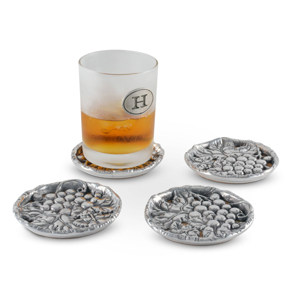 Grape Drink Coaster Set of 4 Vineyard Accent