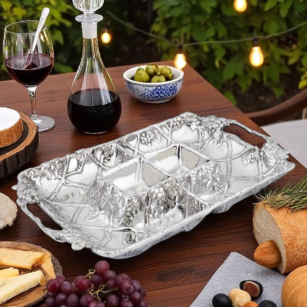 Grape Entertainment Tray Vineyard Table Accent