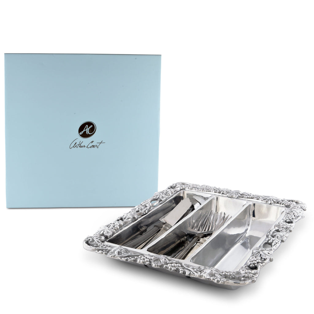 Grape Flatware Caddy Vineyard Table Accent