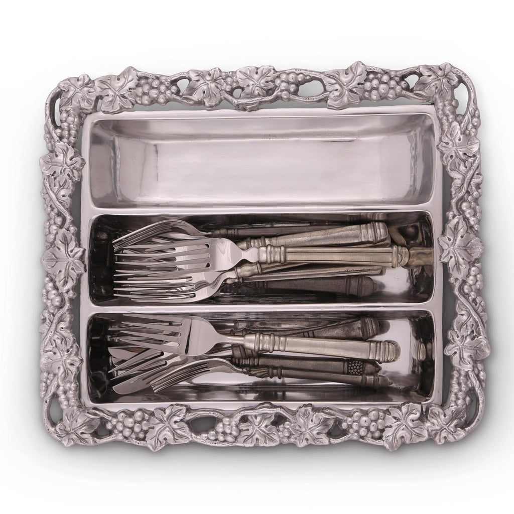 Grape Flatware Caddy Vineyard Table Accent