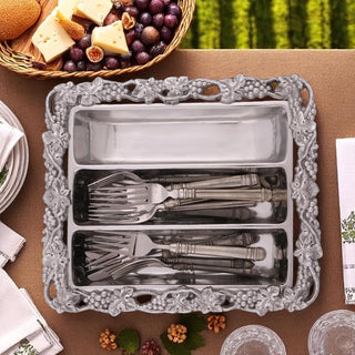 Grape Flatware Caddy Vineyard Table Accent