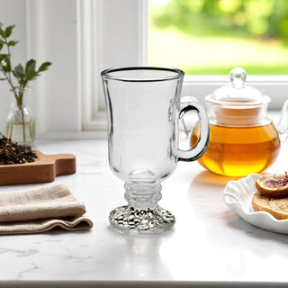 Grape Design Glass Mug Vineyard Accent