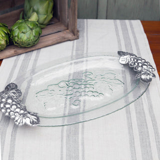 Grape Glass Platter | Elegant Table Décor & Entertaining Accent